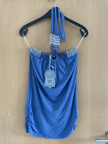 Top neckholder perlen - top, glitzer