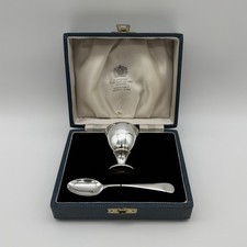 Silber Eierbecher & Löffel