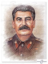 Joseph Stalin --e000-- 1x Druck, 1 x Schlüsselanhänger, 1 x Postkarte