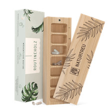 Tablettenbox Medikamentenbox Pillendose Holz Routineholz NATURTREU®