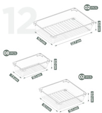 Innogear 12 Stück Schubladen Transparent Schminktisch Organizer Neuwertig R1841