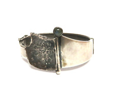 Modernist GEORG KRAMER 835 Silber Armreif/ Armspange mit Labradorit