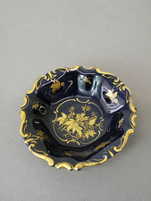 Kleine schöne Schale, Ilmenau, Echt Kobalt, Goldmalerei, nummeriert