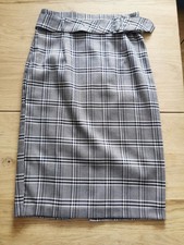 H&m eleganter business rock Bleistiftrock kariert 38 S