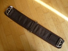 Western Sattelgurt: 75cm braun Neopren mit Ringen