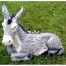 DEKO ESEL liegend grau Garten