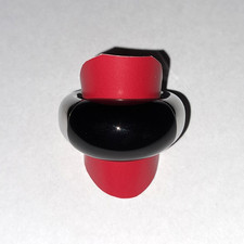 CK Calvin Klein Damen Ring Gr. 54 Edelstahl mit schwarzem Stein (Onyx) "TOP"