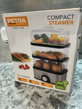Petra Elektrischer Dampfgarer 3-stufiger Gemüsedampfer Eierkocher 500W Wie Neu