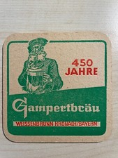 alter (1964?) Bierdeckel Gampertbräu Weissenbrunn