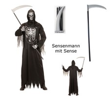 Herren kostüm sensenmann - kostüm, mit