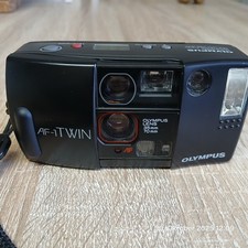 Kompaktkamera Olympus AF-1 Twin 35 + 70mm Blitz , neue Batterien, Top Zustand