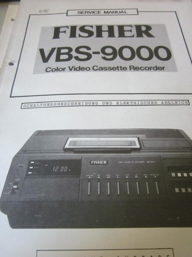 Fisher vbs video recorder - vbs,