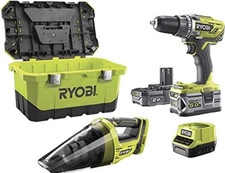 Ryobi R18DD3-252VT Akku-Combo-Set Bohrschrauber Handsauger inkl. Zubehör
