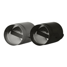 Ofenrohr Rauchrohr 0,50m Drossel 120-200mm grau schwarz 50cm Sperrer Klappe Rohr