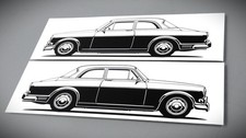 Volvo 121 Amazon 1968 Aufkleber Silhouette Volvo Amazon 121 Sticker schwarz neu
