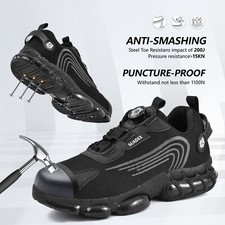 SUADEX Neu Herren Sneaker Sicherheitsschuhe Stahlkappe Leichte Arbeitsschuhe