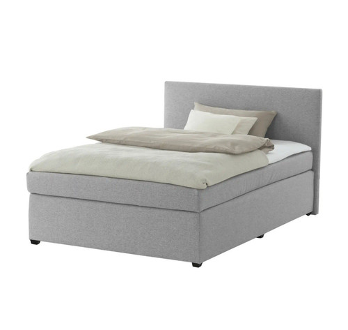 Boxspringbett grau 120x200cm - grau,