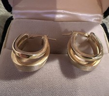 Ohrringe, Creolen Gg 585, 3,6