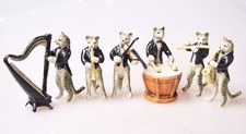 Bronzefiguren Katzenkapelle Wiener Bronze Katzen Kapelle Orchester sechsteilig