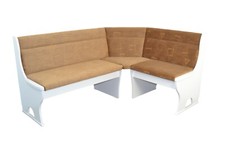 Truheneckbank 165x125 cm weiß