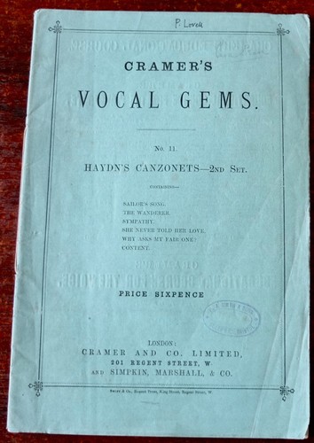 Haydn canzonets set - haydn's,
