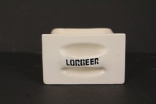 Lorbeer Schütte Küchenbuffet Porzellan um 1900 Gewürzschuber antik 8cmx10cm weiß