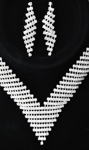 Halskette silber strass - halskette,