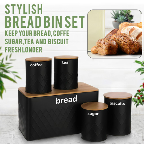 5tlg küchenset brotkasten tee - 5tlg-küchenset,