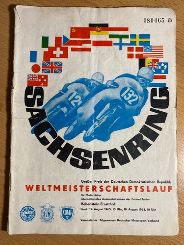 Rennprogramm sachsenring 1963 - sachsenring,