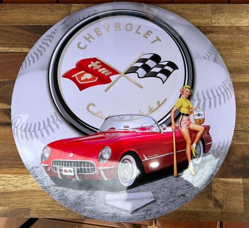 Blechschild chevy corvette - blechschild,