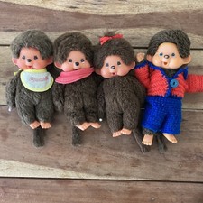 4x Monchichi Vintage Original