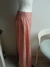 Palazzo Hose Harem Paperbag Dame M 38 Orange Alloverprint High Waist Weites Bein