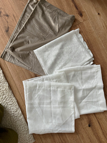 Stoffreste weiß beige voile - stoffreste,
