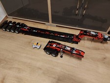 XXL LOW BOY TRAILER, Lego Technik, MOC, Tieflader, Motoren, Funk, 6-Achsen