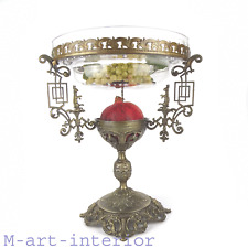 Antiker Prunk Tafelaufsatz & Glas-Schale,Bronzeguss,Centerpiece Berlin 1880-1900