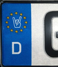 2x Pommesgabel Aufkleber Euro