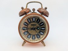 Wecker Tischuhr Uhr Blessing Kupferdesign Doppelglockenwecker Vintage
