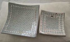 2 Deko- Teller eckig,  2