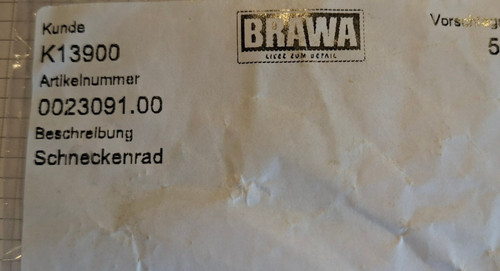 Brawa schneckenrad 0023091 - schneckenrad, 0023091.00