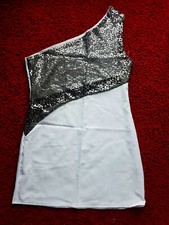 SHOW MINI TANZ KLEID WEIß MIT