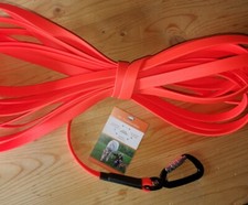 NEU! RH-SAFE BioThane Schleppleine SATTLERQUALITÄT Training Sicherheitskarabiner