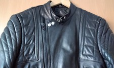 Lederjacke - Biker - Schwarz -