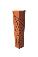 Edelrostsäule Risse abstrakt