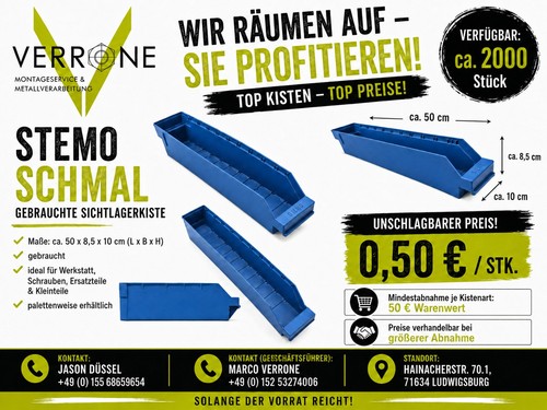 Stemo schmale sichtlagerkisten - stemo,