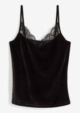 Samt top mit - mit, spitze