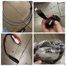 Eine Kiste Kabel USB Computer Ladegeräte Scart PC Audio Antennen