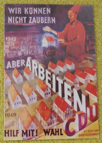 Ansichtskarte cdu wahlplakat - ansichtskarte, cdu-wahlplakat-