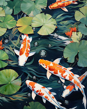Poster Japanischer Koi