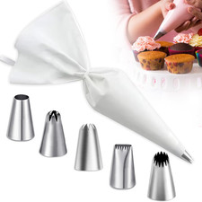 6 Stück Set Spritzbeutel mit