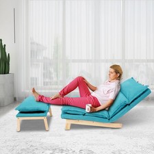 Blue Lounge Chair Single Lazy
